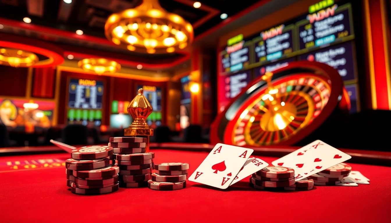 Experience the thrill of king 88 with dynamic casino gameplay featuring poker chips and roulette.
