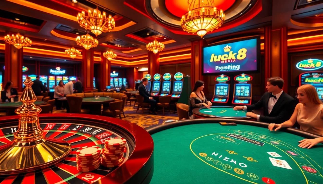 Experience the thrill of gambling at https://luck8.media/ with vibrant casino tables and exciting roulette action.