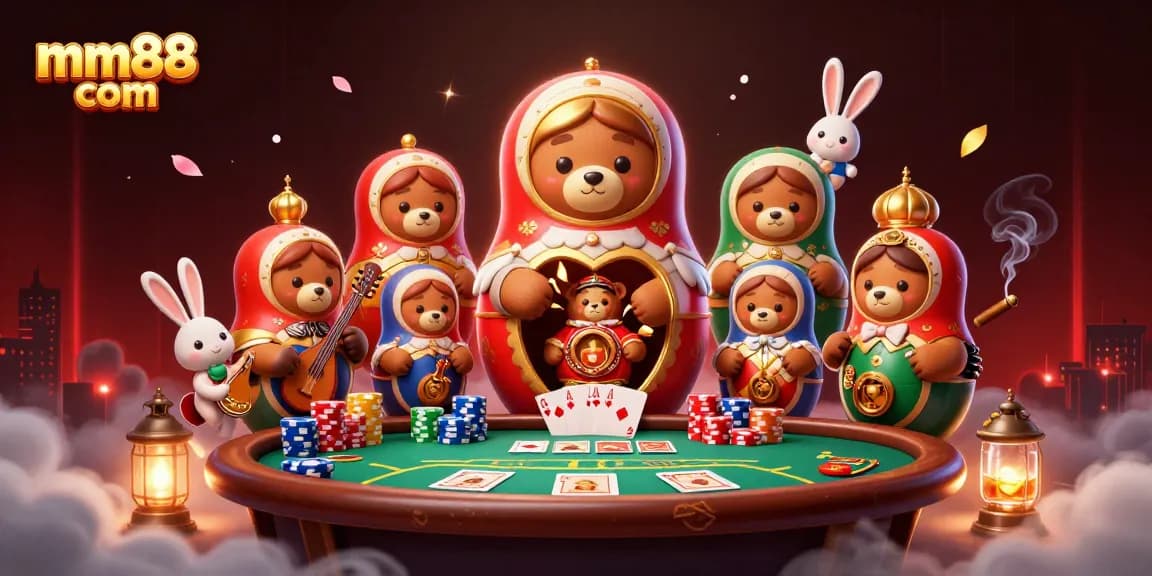 Experience the excitement of mm88 com with vibrant casino characters and elements in action.