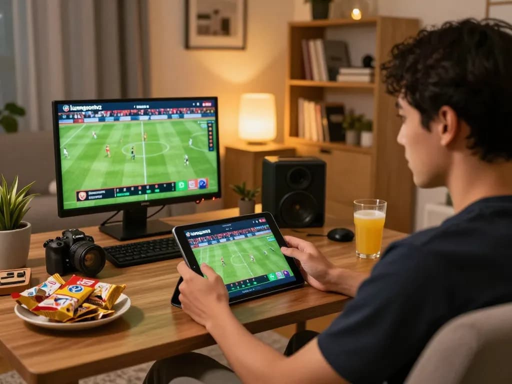 Watch a thrilling live football match and place bets on luongsontvz with excitement.