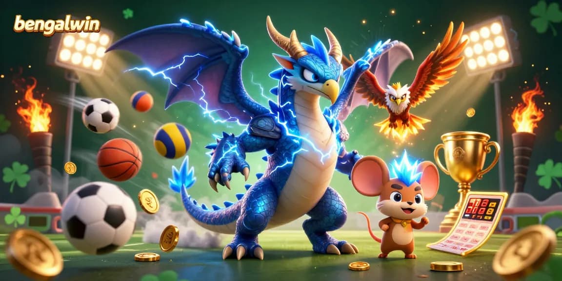 Bengalwin offers thrilling gaming excitement with lightning dragons and dynamic sports elements in action.