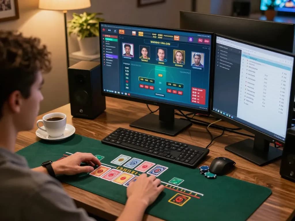 Engaging online blackjack action on hm88 com with players' strategy notes visible.