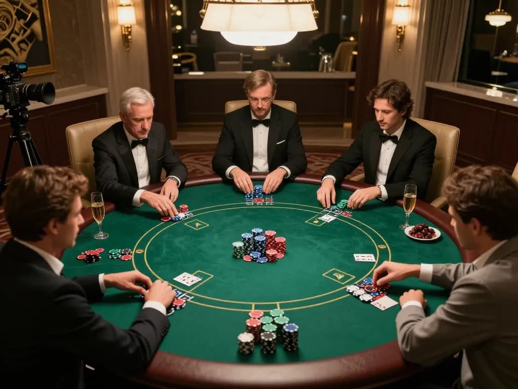 Players engaging in an intense poker game during a luxurious SC88 gaming night.