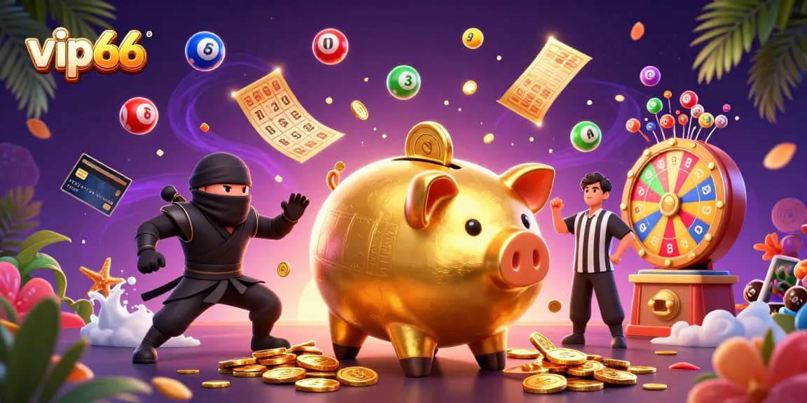 Engage with the exciting world of vip66 as a golden piggy bank dominates the casino scene.