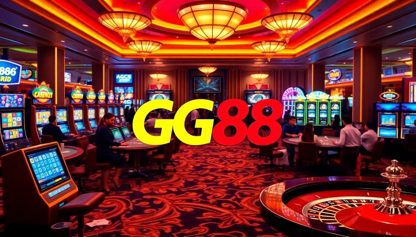Experience the thrilling atmosphere at GG88's online casino with vibrant tables and exciting games.