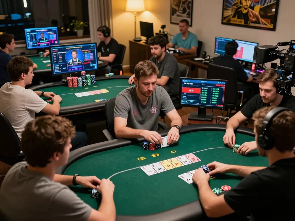 Engaged players enjoying online poker at SC 88, showcasing vibrant digital interactions.