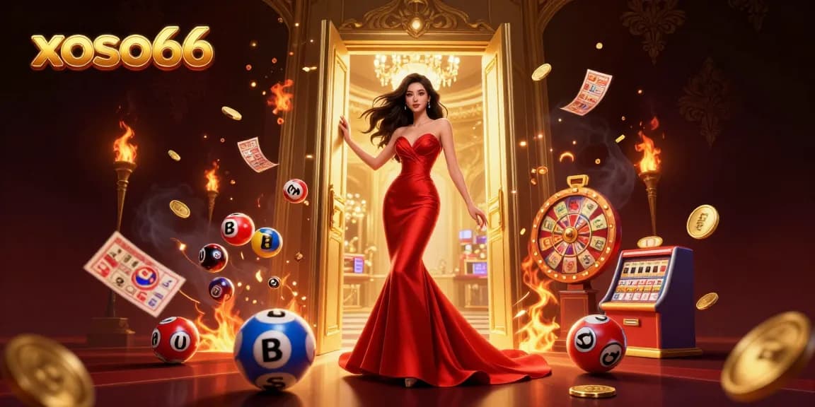 xoso66 lottery platform showcasing vibrant lottery balls and engaging prize wheels for exciting gameplay.