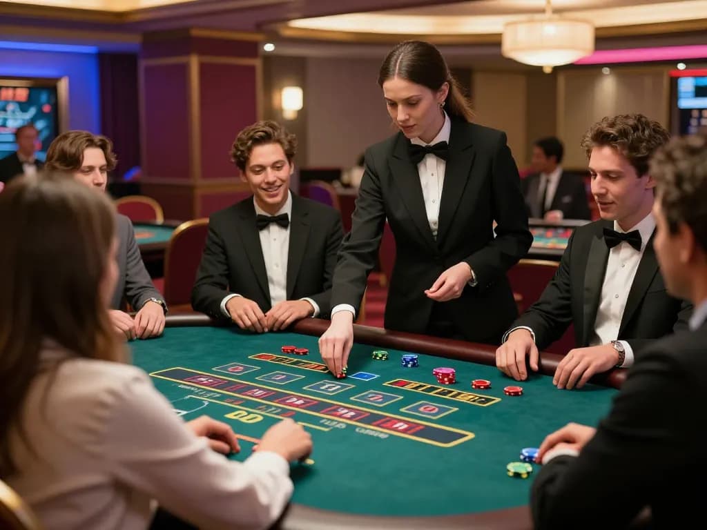 Engaging players at a live casino baccarat table while highlighting link 88aa for premium gaming experience