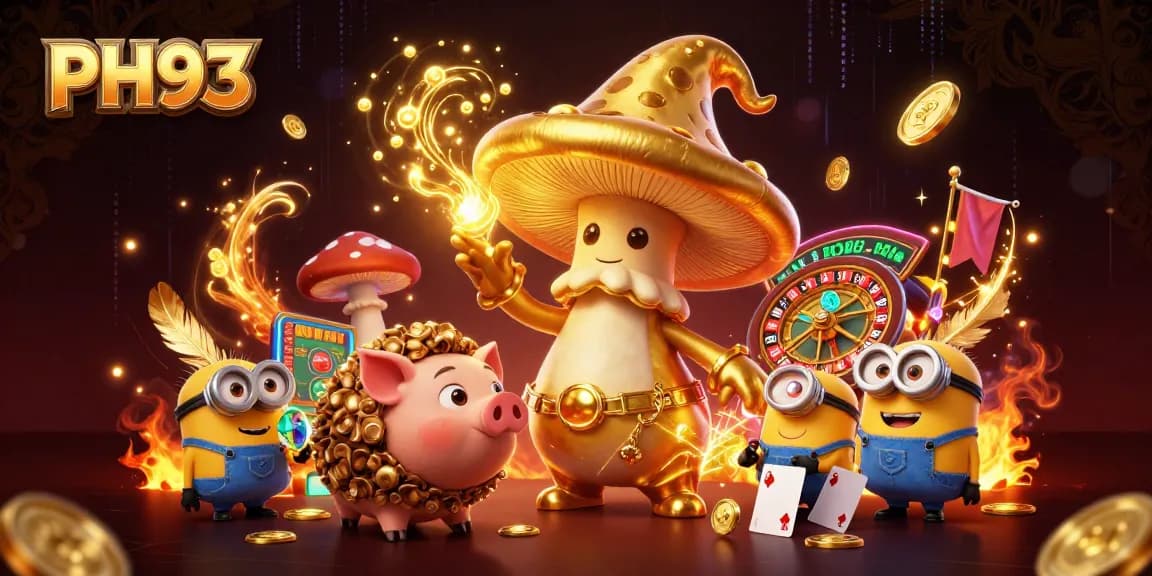 PH33 live casino scene featuring magical characters amidst gold and gaming elements for thrilling bets.