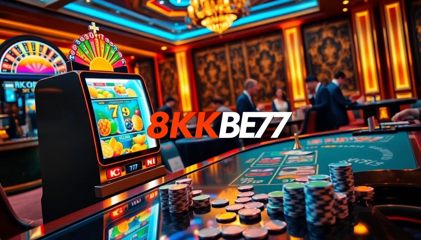 Experience thrilling action at 8KBET 7777 with engaging slot machines and poker tables.
