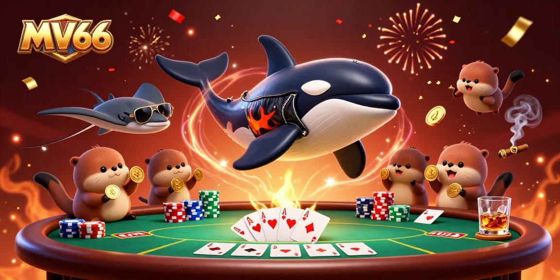 Experience thrilling games at MV66 with exciting poker elements and animated sea creatures.