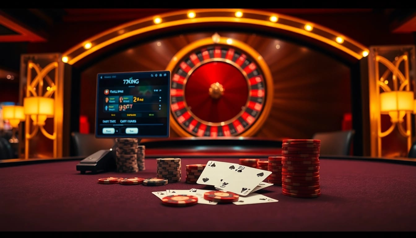 Experience the thrill of winning at 79KING with an engaging poker setup showcased.
