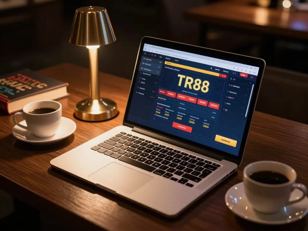 Engaging online gaming setup showcasing TR88 interface with strategic betting elements.