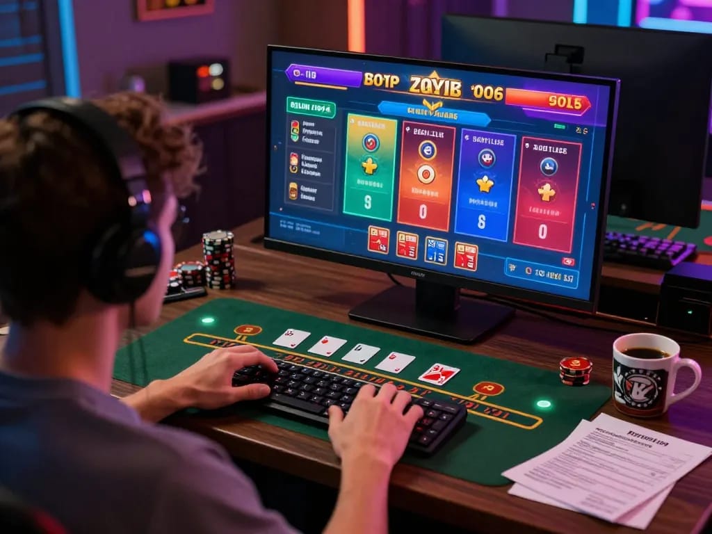 Player enjoying an exciting blackjack game at Bayvip online casino, showcasing vibrant gaming interface.