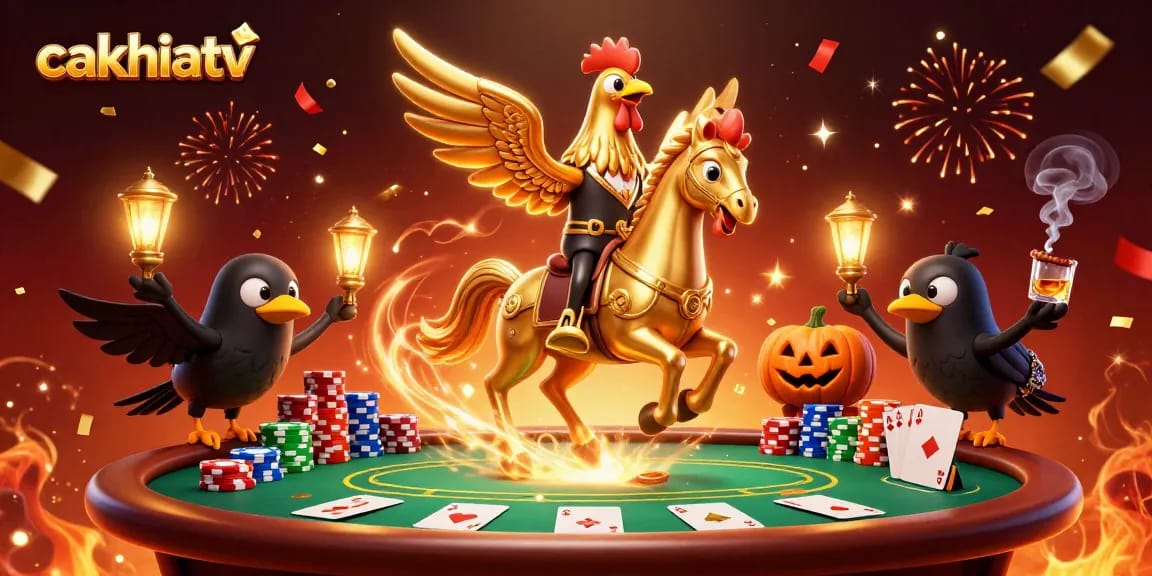 Cakhiatv showcases a lively casino scene featuring vibrant characters and rich gambling elements.