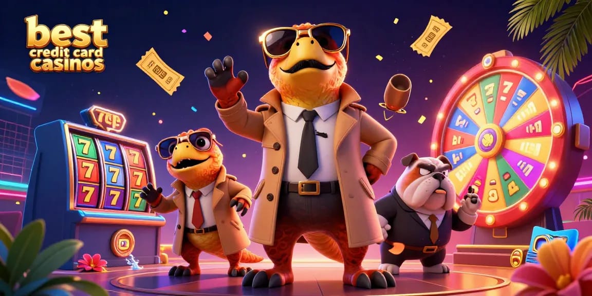 Experience excitement at the best credit card casinos with dynamic gaming elements and playful characters.