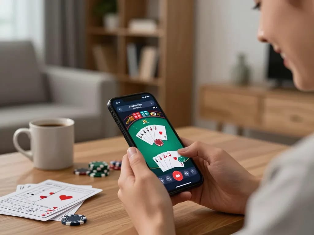 Experience thrilling gameplay with VS555 Bangladesh on mobile while enjoying a cozy home setup.