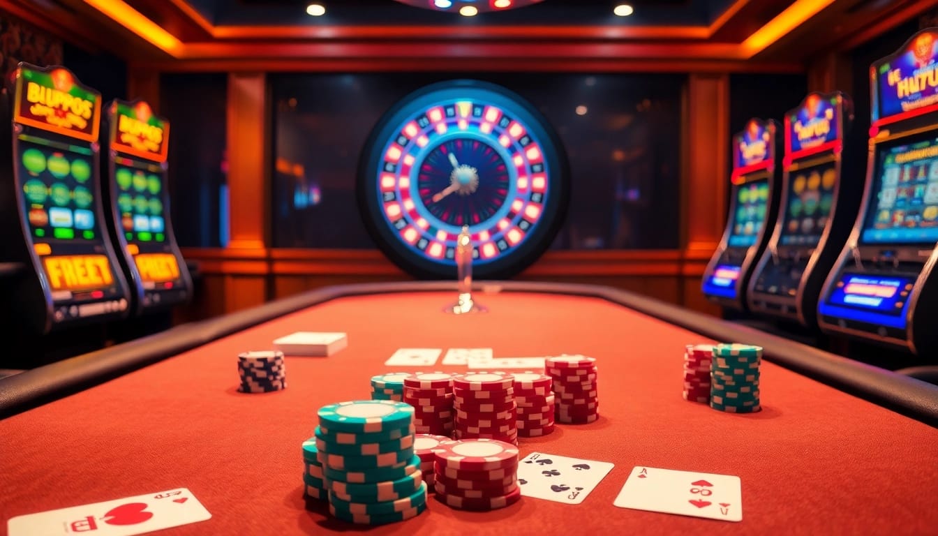Experience high-stakes gambling at https://thabet1.net/ with vibrant poker chips and exciting casino scenes.