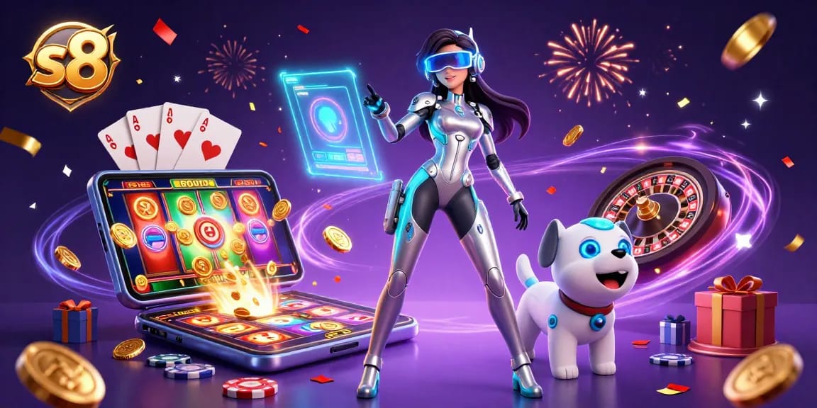 Experience thrilling gaming action at s8 with vibrant slot games and casino ambiance.