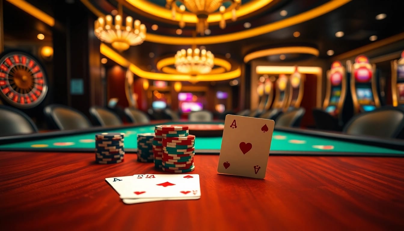 Experience high-stakes poker action at F168 with vibrant chips and elegant tables for elite gamblers.