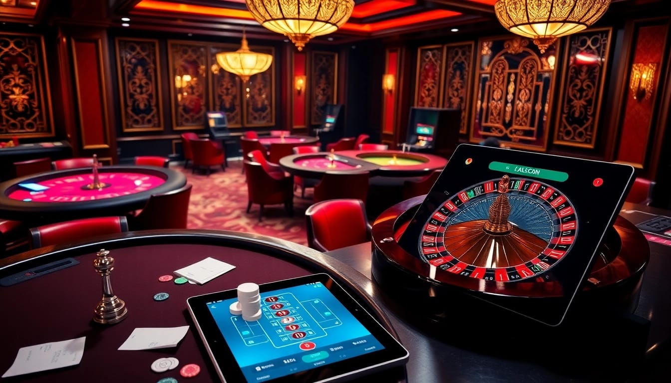 Engaging gaming scene at LC88 showcases dynamic casino tables and immersive online gambling.