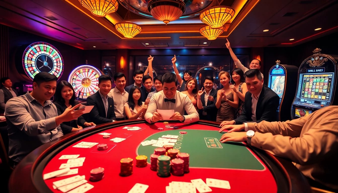 Engaging in thrilling gambling action at Đăng Ký Nhà Cái 68VIP with poker chips and cards.