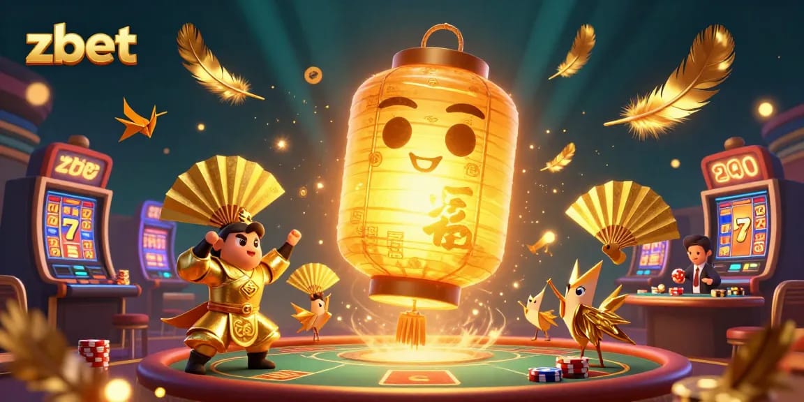 Engage in thrilling gaming excitement with zbet's vibrant casino scene featuring dynamic symbols and characters.