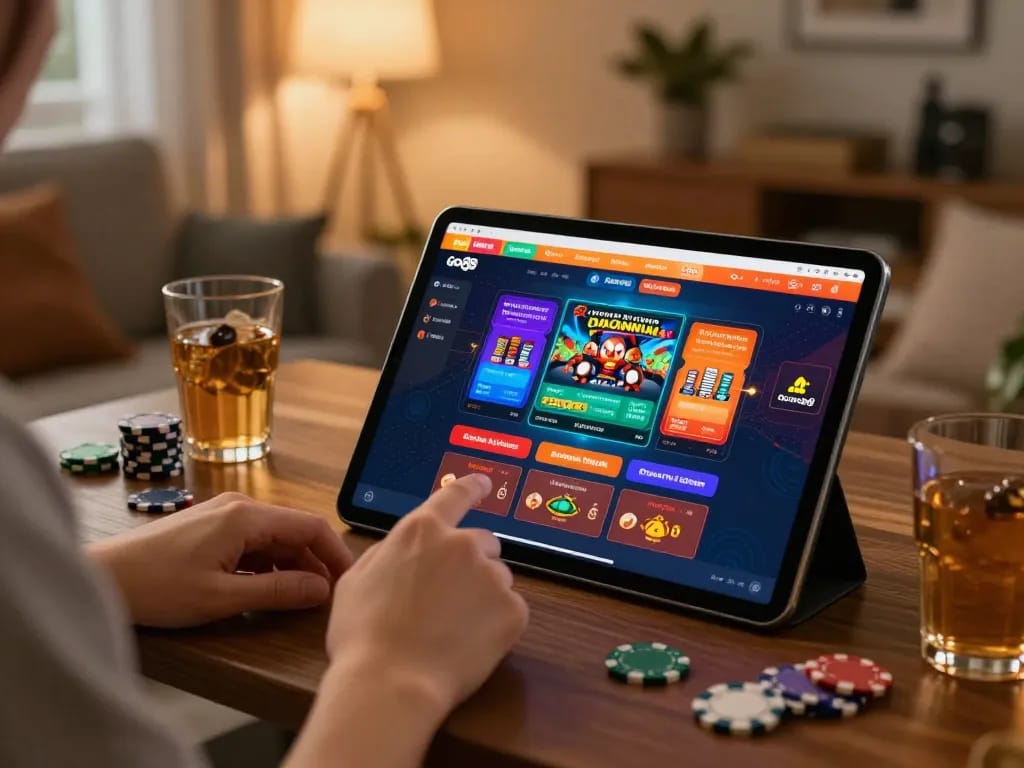 Engaging with Go88 on a tablet for seamless online gaming experience.