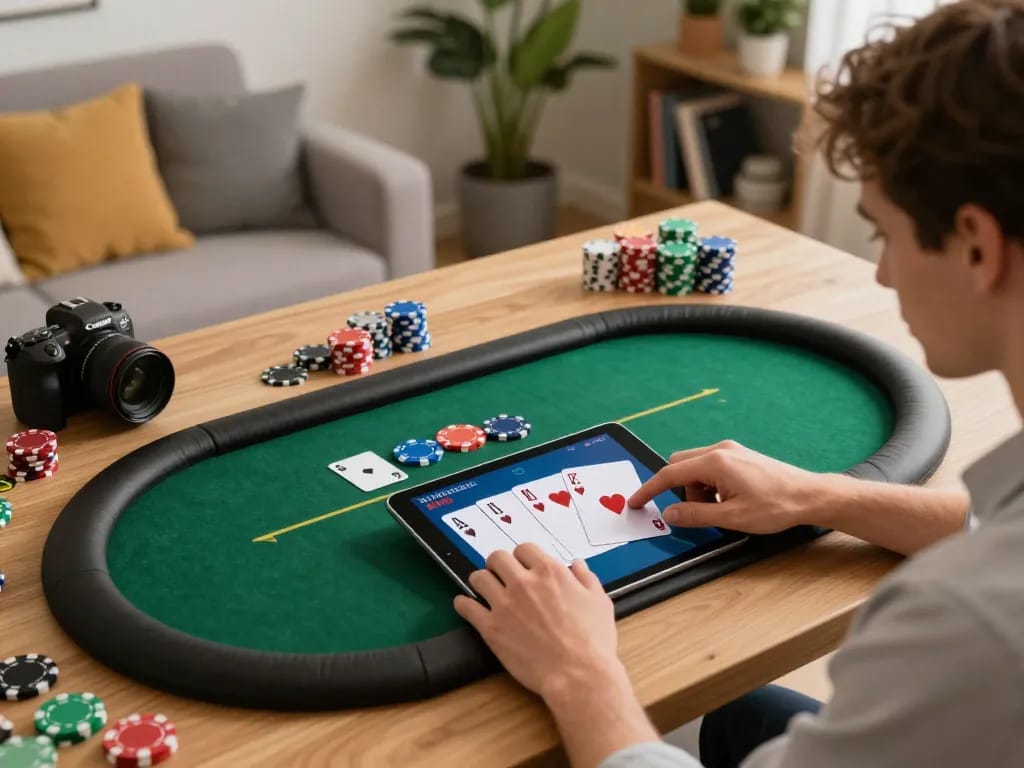 Engaging poker gameplay on okking casino app, showcasing player strategies and winnings.