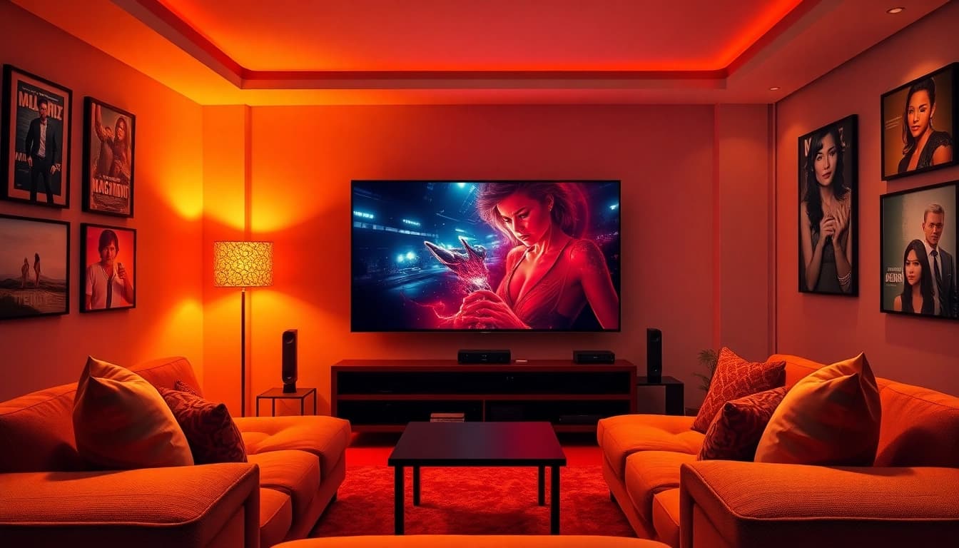 NangCucTV showcasing a stylish home entertainment setup for captivating films.