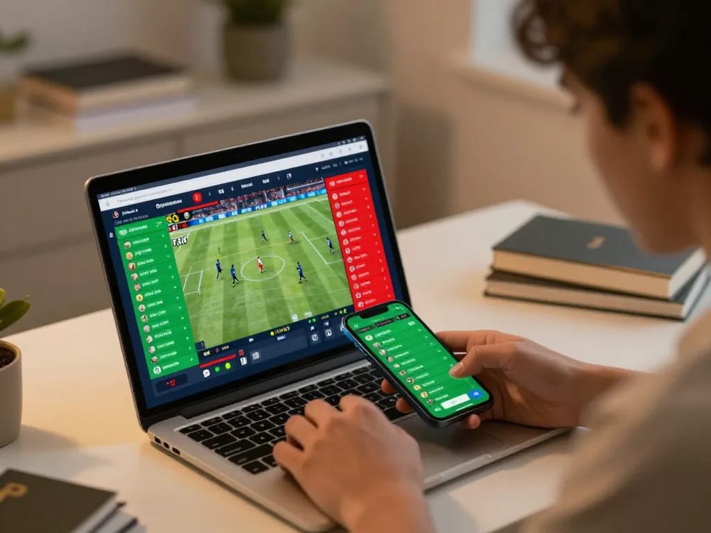 Engaging user placing sports bets on a smartphone, spotlighting tylekeo betting odds.