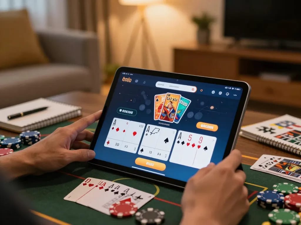 Engaging with app tài xỉu online interface, showcasing strategic gameplay and mobile gambling.