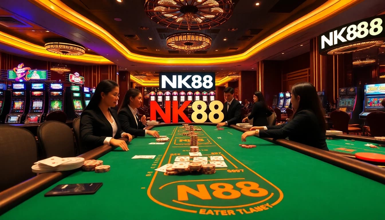 Experience the thrill of NK88 gaming with professional dealers and exciting casino tables.