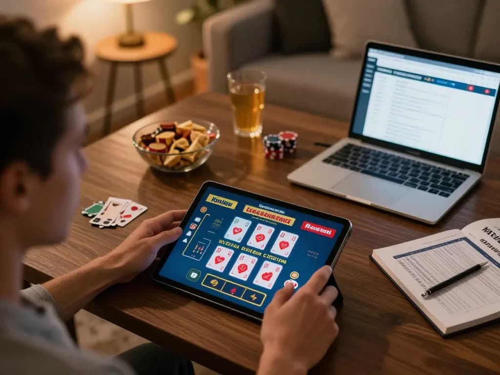 Enjoying live ALO8 dealer games on a tablet with strategic gaming notes.