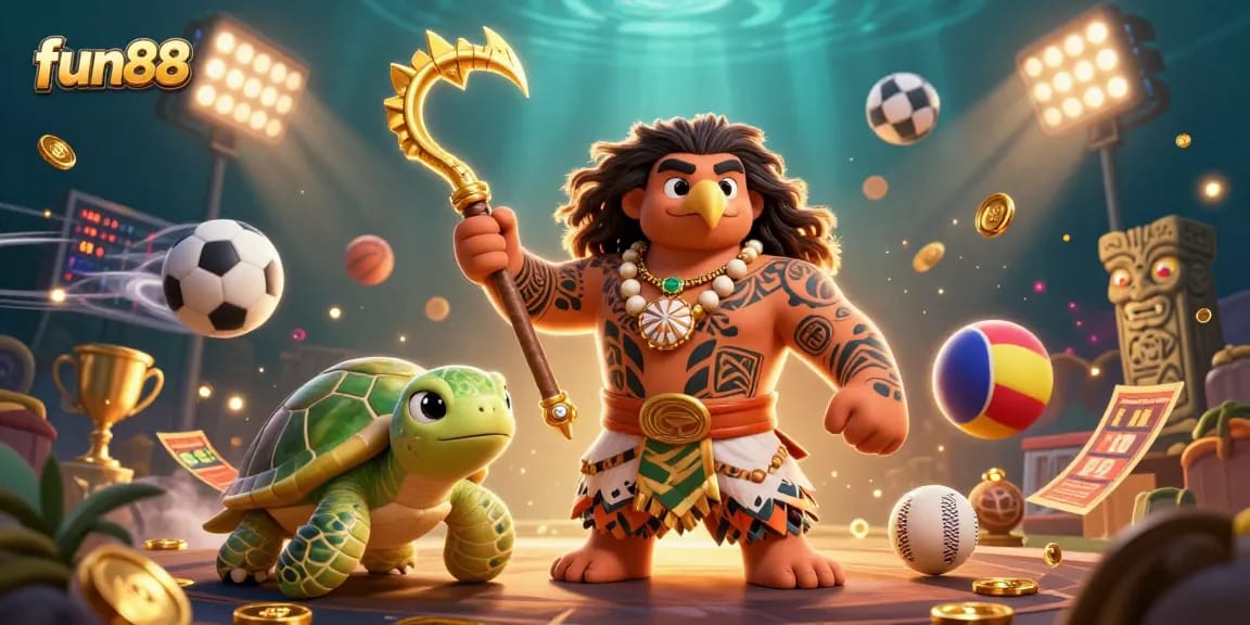Join the fun88 adventure with tribal characters in a vibrant online casino setting, filled with exciting game elements.