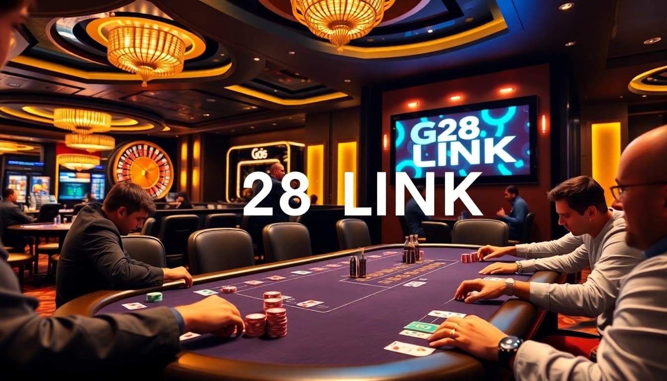 Experience thrilling poker games at G28 LINK with vibrant casino visuals.