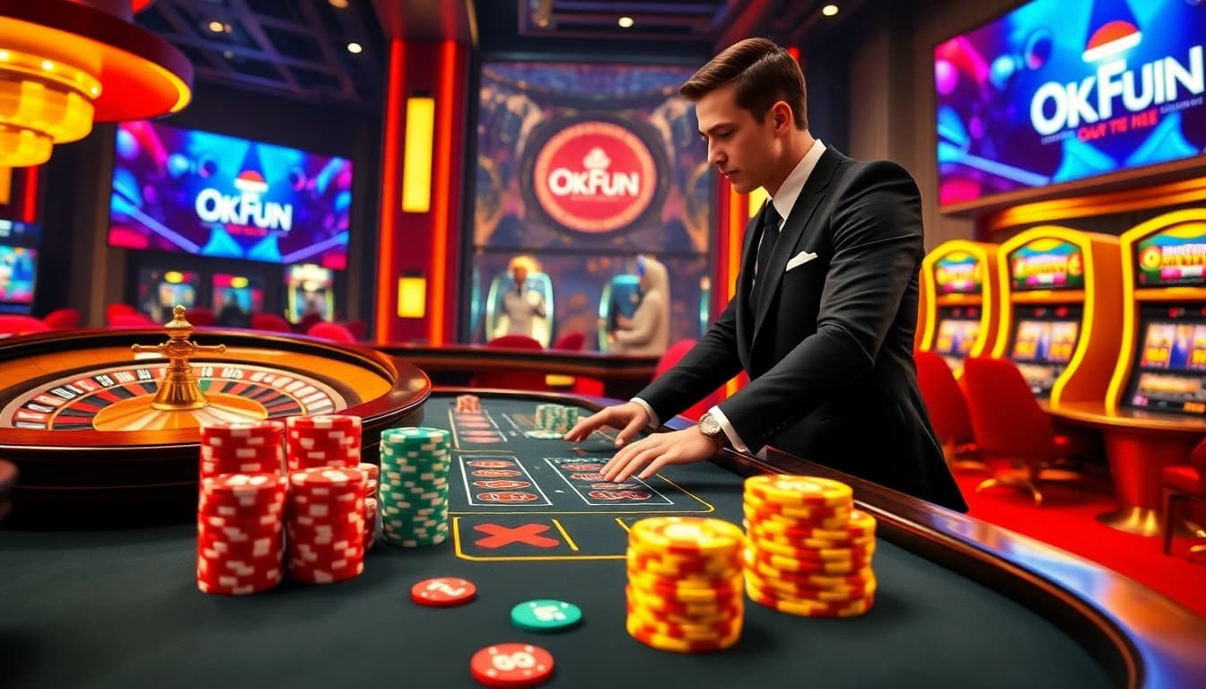 Experience thrilling gameplay at OKFUN casino with exciting poker and roulette.