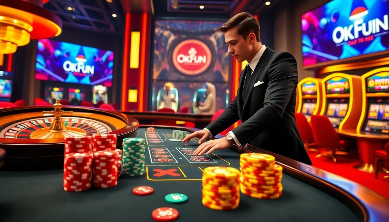 Experience thrilling gameplay at OKFUN casino with exciting poker and roulette.