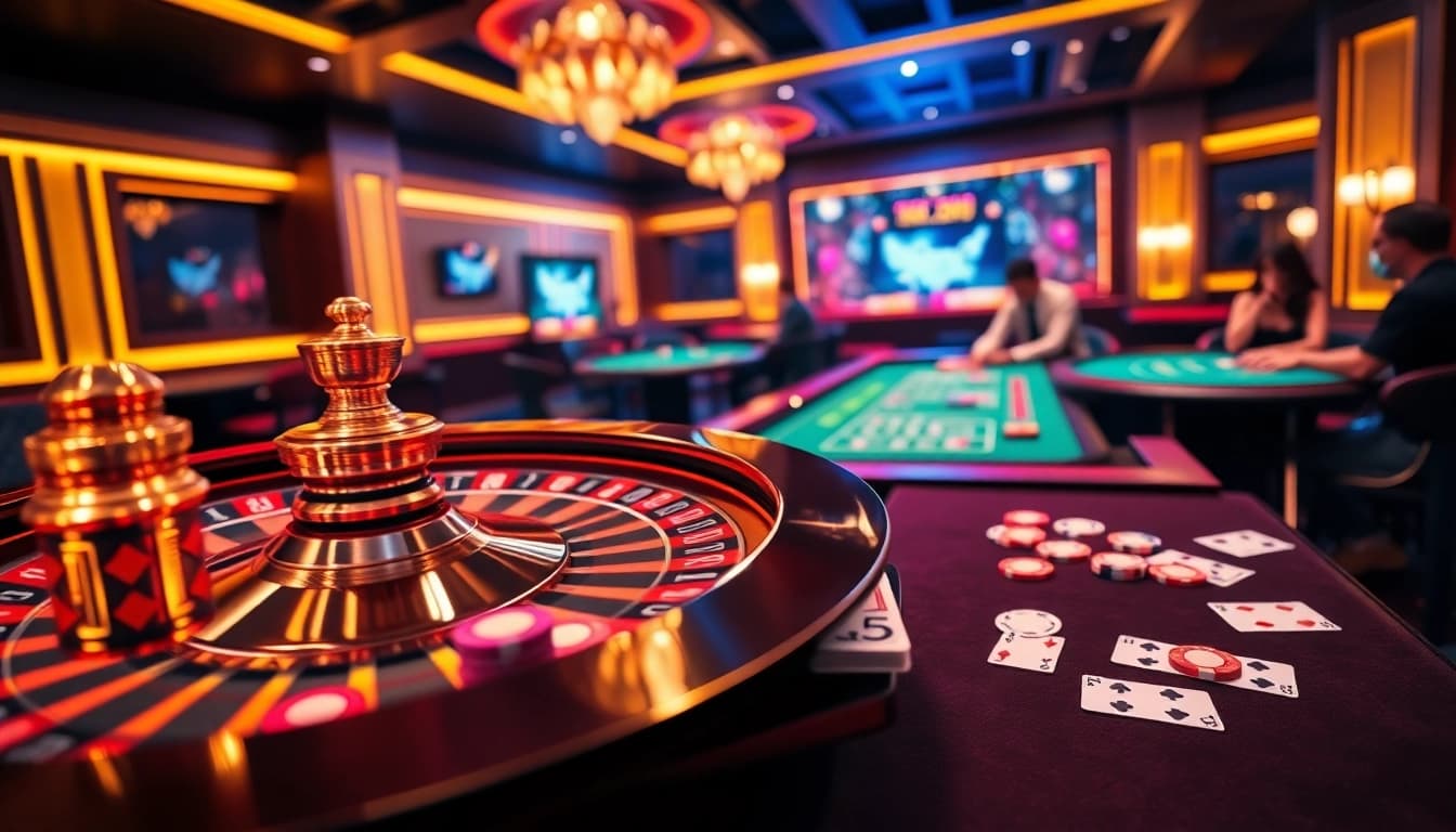 Experience the excitement of online gambling at Typhu88 Casino with engaging games and vibrant visuals.