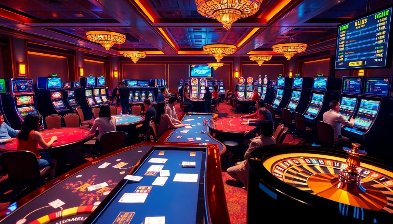 Experience high-energy gaming on luongsontv with players at poker and blackjack tables.