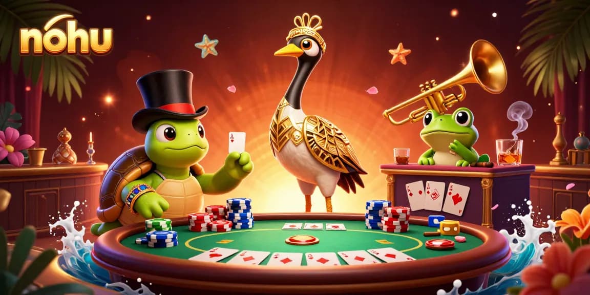 Experience exciting games with nohu in this stunning 3D illustration featuring vibrant casino elements.