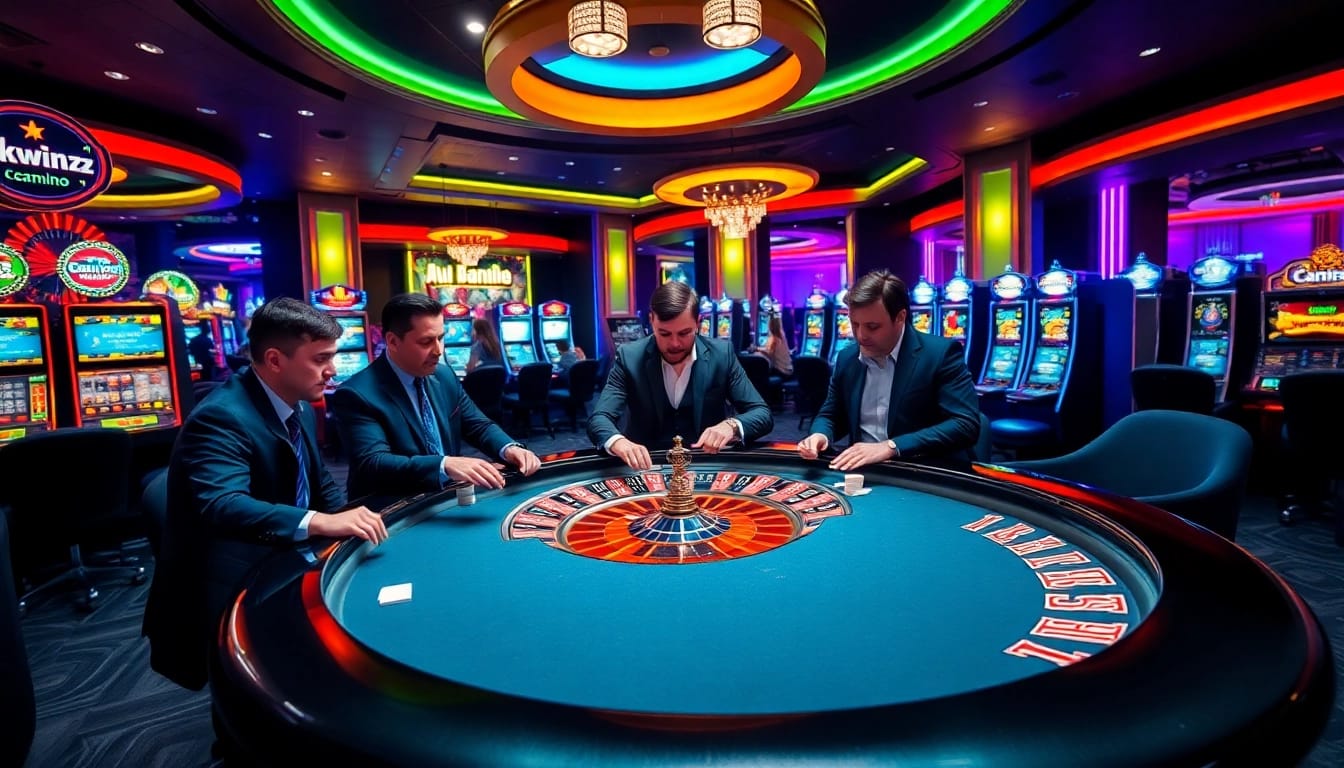 Experience thrilling gameplay at https://kkwinzz.com/ with poker tables, roulette games, and slot machines in action.