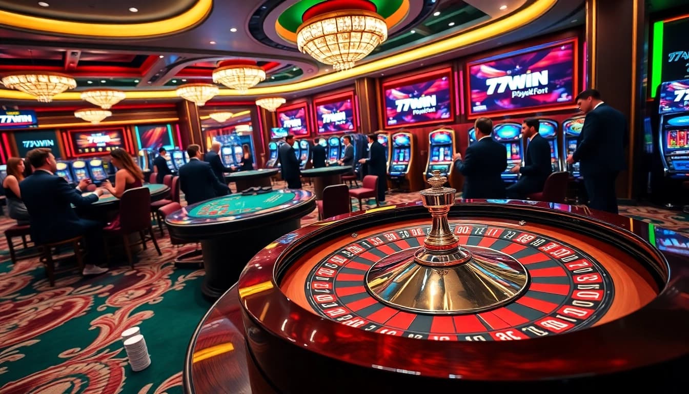 Experience the thrill of playing at 78WIN Casino with exciting games and vibrant ambiance.