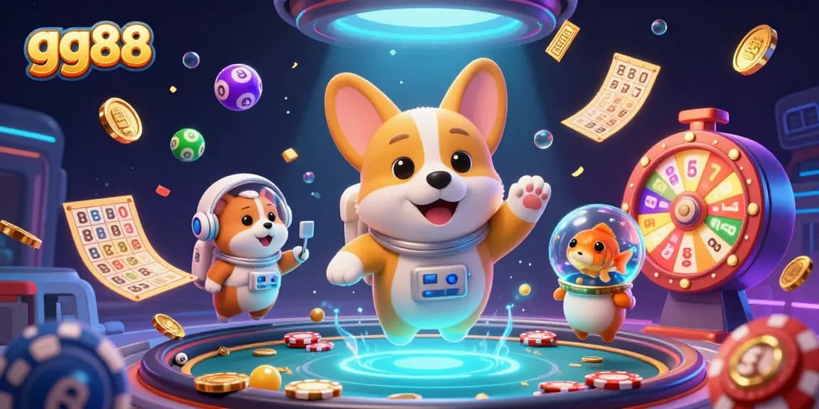 Spin the slots for big wins at gg88 in a colorful, dynamic 3D space casino!