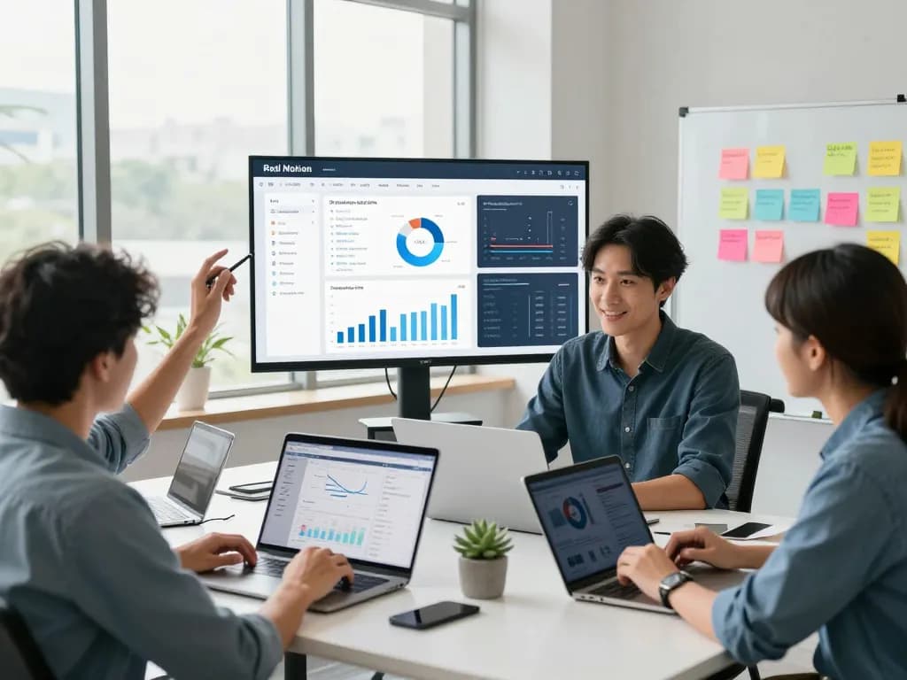 Collaborative workspace showcasing real-time data analytics on https://c168.date/ with diverse team members using modern technology.