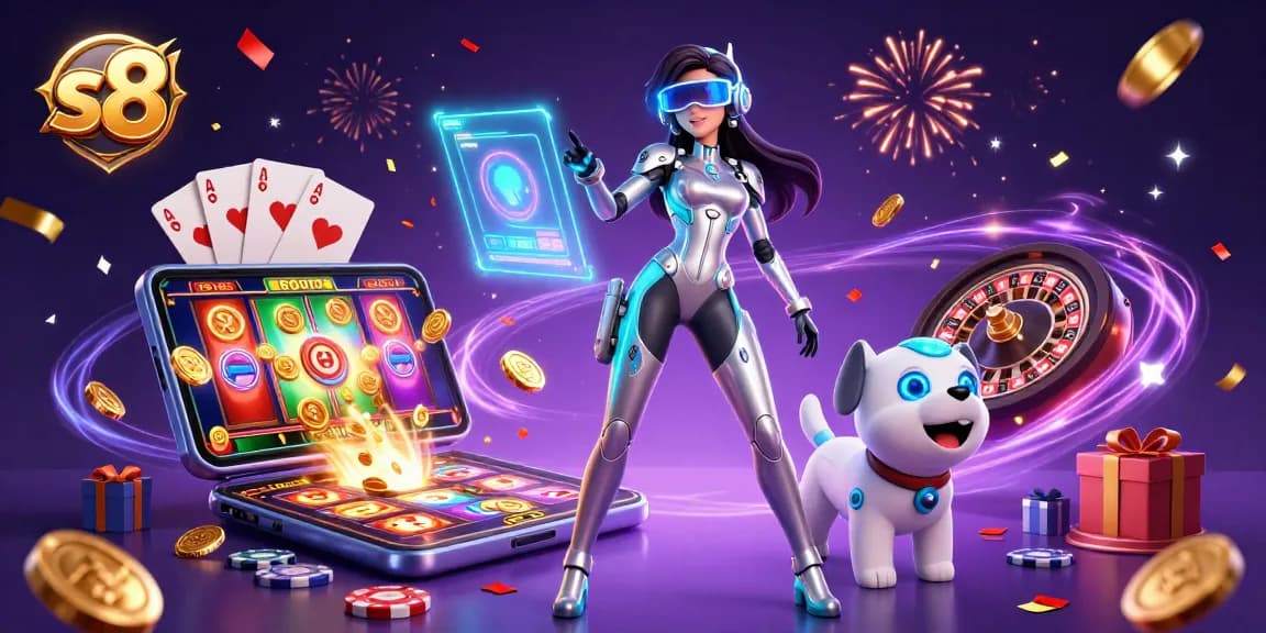 Experience thrilling gaming action at s8 with vibrant slot games and casino ambiance.
