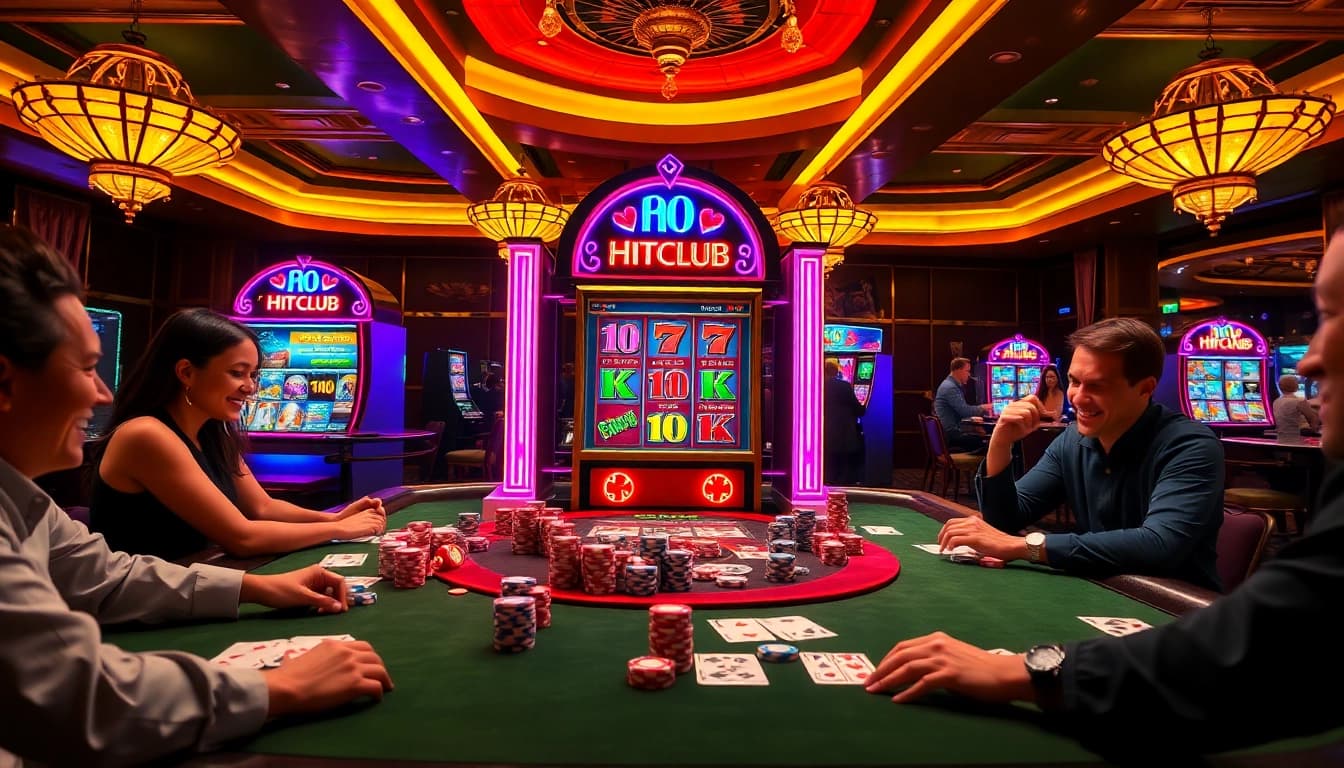 Experience thrilling gameplay at Hitclub nổ hũ with vibrant slot machines and exciting poker action.