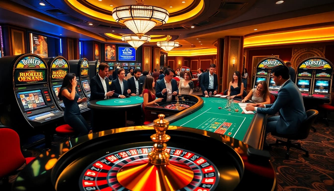 Experience the thrill of BDTK66 at an elegant casino with engaging games and excited players.