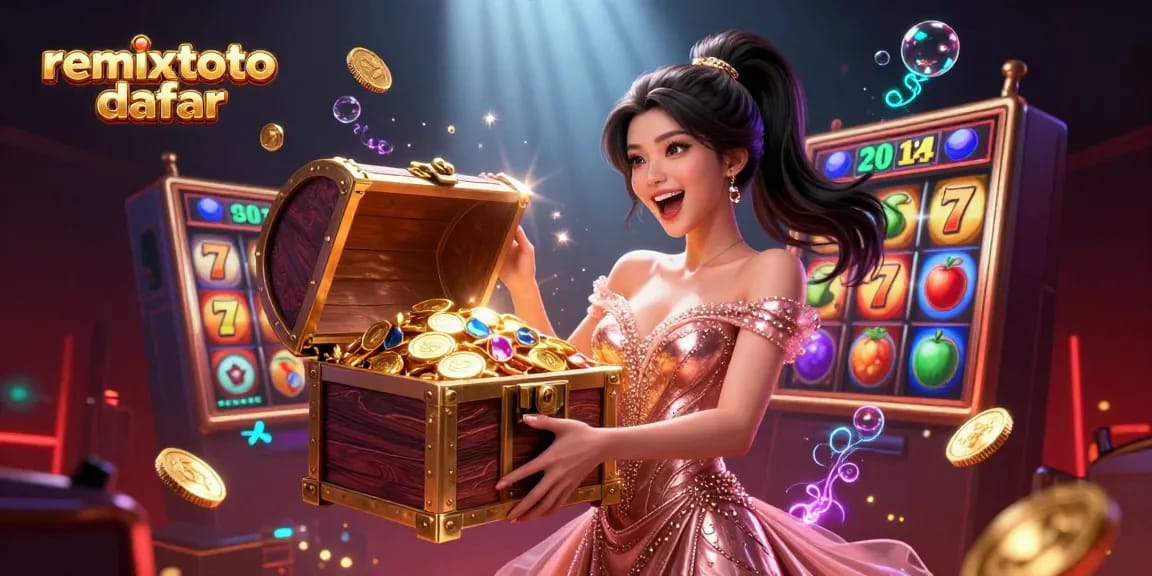 Experience remixtoto daftar with a stunning 3D illustration showcasing radiant rewards and thrill.