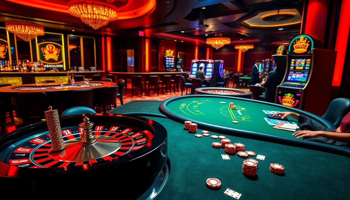 Experience the thrill of qh88 with vibrant casino gaming elements and luxurious ambiance.